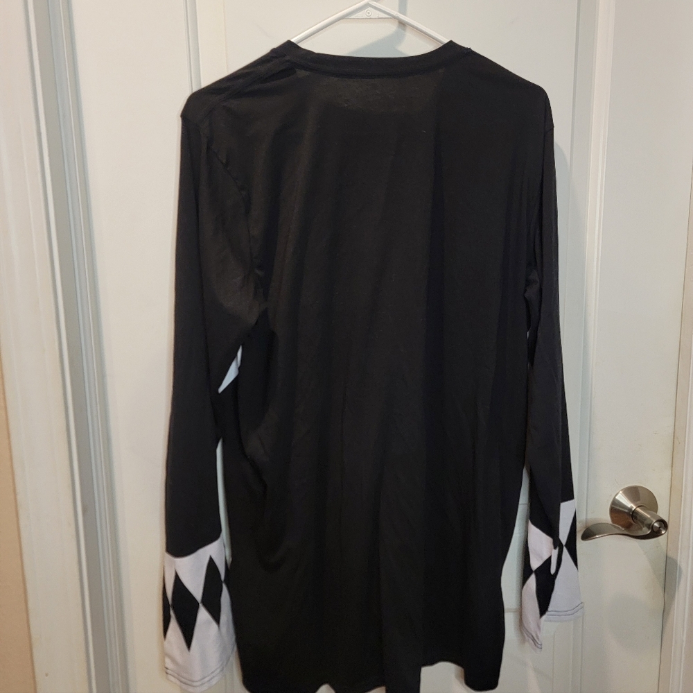 Black Mighty Morphin Power Ranger Long Sleeve Shirt Size 2XL - Picture 6 of 7